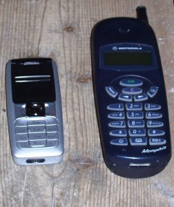 Old and new phones, side by side